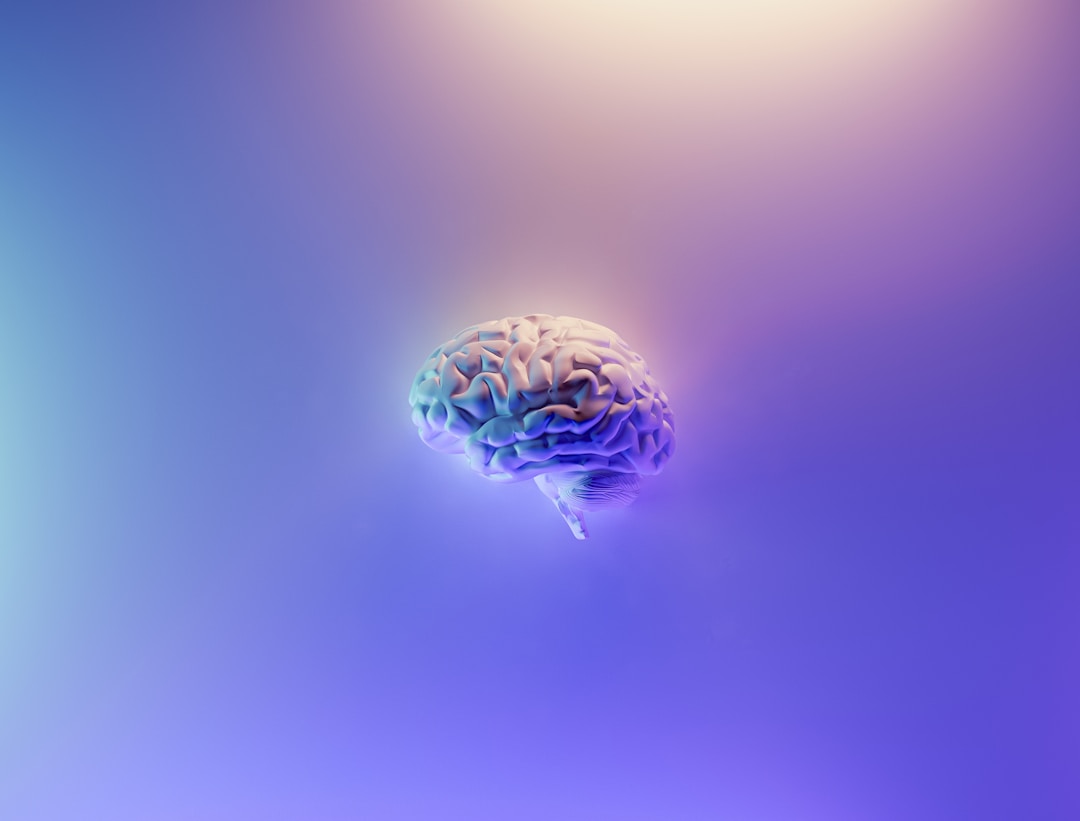 An abstract visualization of a brain and neural networks, representing the neuroscience behind the first night effect and the asymmetrical sleep that wearables cannot detect