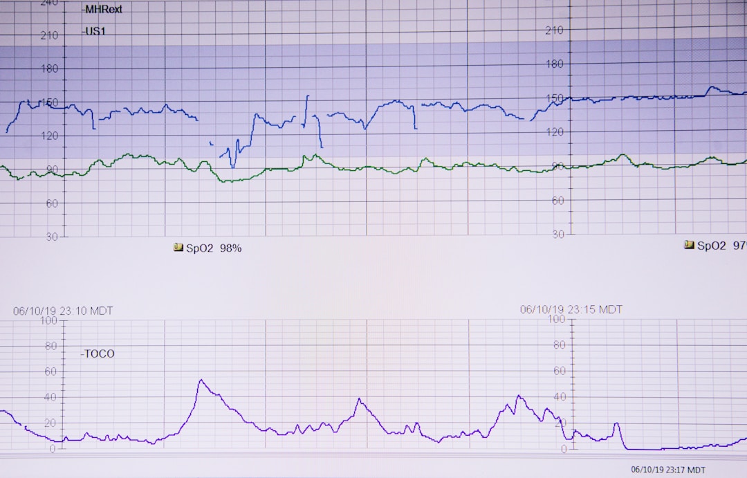 An abstract visualization of a heartbeat waveform, representing the real biological signal that smart rings can only approximate through intermittent sampling and interpolation
