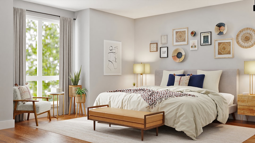 A bedroom with soft natural morning light filtering through curtains, illustrating how circadian context changes sleep architecture throughout the day