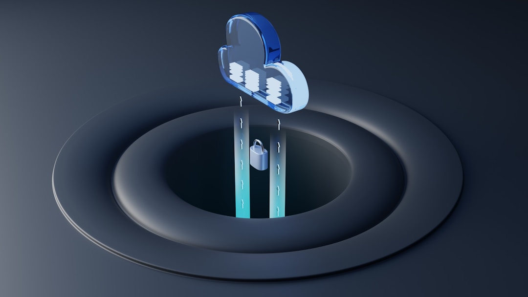 Cloud server infrastructure with blue lighting