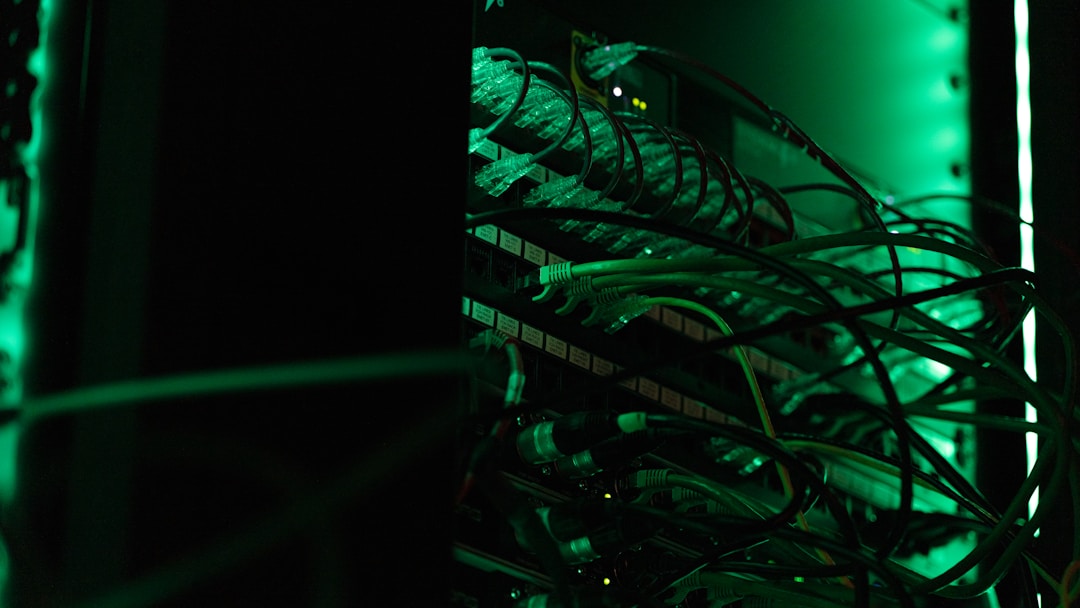 Abstract server room with blue lighting  -  representing the remote cloud infrastructure that most health trackers treat as mandatory, but Pulsyn treats as optional